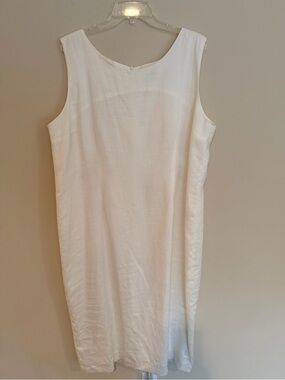 Sleeveless White Midi Slip Dress - Minimalist Summer Staple